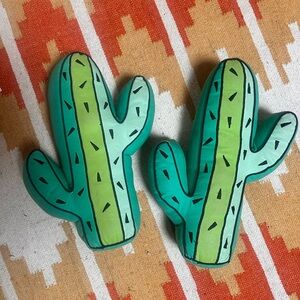 The Land of Nod Green Cactus Pillow